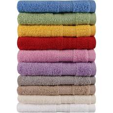 Lilla Håndklær Trademax Towel set 10-pack Badehåndkle Grå, Blå, Grønn, Brun, Beige, Rosa, Rød, Gul, Hvit, Lilla