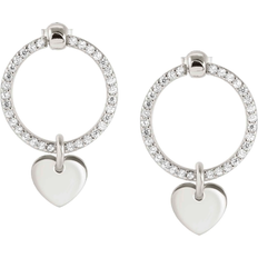 Nomination Cubic Zircon Örhängen Nomination Chic & Charm Celebration ED Heart Earrings - Silver/Transparent