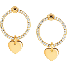 Nomination Guldpläterad Örhängen Nomination Chic & Charm Celebration ED Heart Earrings - Gold/Transparent