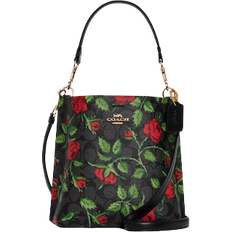 Coach Black Bucket Bags Coach Mollie Bucket Bag - IM/Graphite/Red Multi