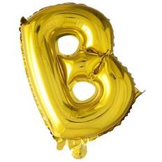 B Bogstavballoner Fiesta Letter Balloons B 100cm Gold