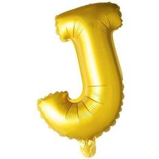 J Bogstavballoner Fiesta Letter Balloons J 100cm Gold