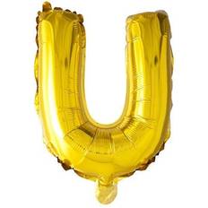 U Bogstavballoner Fiesta Letter Balloons U 100cm Gold