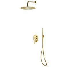 vidaXL Shower system stainless steel 201 gold Gull