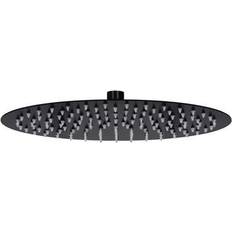 vidaXL shower head in stainless steel 30 cm round black Black