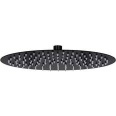 vidaXL shower head in stainless steel 30 cm round black Svart