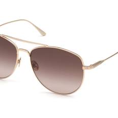 Tom Ford Piloter Solbriller Tom Ford Milla Rose Gold-tone Aviator-style