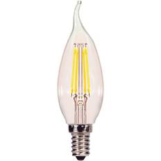 E14 Light Bulbs 4.5 Watt CFC LED 27K Clear 120 Volts 2CD Clear 3.88 In. H