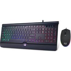 Full Size Keyboards Adesso EasyTouch 137CB Illuminated Mouse Combo