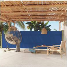 Bleu Auvents latéraux vidaXL Auvent Latéral Rétractable de Patio Ecran de Jardin Ecran d'Intimité 160x500 cm Bleu