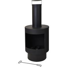 Metall Bålpanner & Utepeiser ProGarden Garden Fireplace with Chimney 112cm