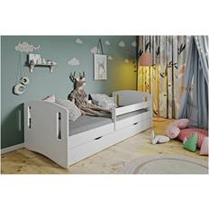 Kocot Kids LEPIDUS Juniorsäng 80x160 cm Vit Vit/Grå/Beige