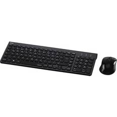 Tastaturen Hama Trento Funk Tastatur Maus Set QWERTZ Schwarz
