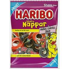 Godis nappar Haribo Stora Nappar Hallon/Lakrits 170