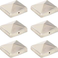 Pylväänkorkit vidaXL Pyramidin Muotoinen Aitatolpan Kärki 81 x 81 mm Set of 6