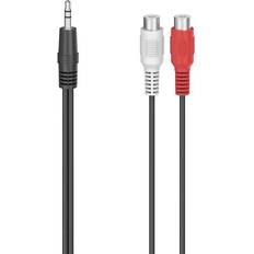 Hama 00205185 RCA Audio/phono Adapter [1x Jack plug - 2x RCA connector