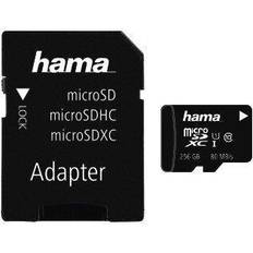 Memory Cards & USB Flash Drives Hama 00124173 256 GB UHS-I Class1 C10 MicroSDXC 256 GB UHS-I Class1 C10 With Adapter 533X/ 80 MB/S