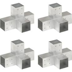 vidaXL Connecteurs de Poteau 4 pcs 81x81 mm