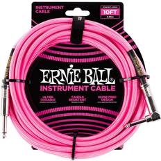 6.3mm (1/4 TRS) kablar Ernie Ball EB-6078 Instrument Cable Neon Pink 3