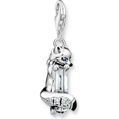 Gray - Women Charms & Pendants Thomas Sabo Sterling Crystal Set Fox Charm 1901- Jewellery Sterling