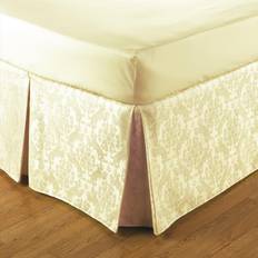 Poliestere Copriletti Mantovana Con Plateau Damascato Easy Fit Belledorm - Beige Copriletto Bianco (191x)