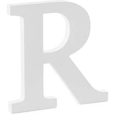 Träbokstäver Vita - Bokstav R