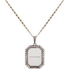Alexander McQueen Mässingsplatta Cameo Halsband - Multicolor