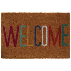 Outdoor Carpet Entrance Mats Premier Housewares Welcome Design Multi Cololred Door Mat