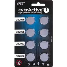 Cr2032 8 everActive 8 Lithium Battery Set 4 X Cr2032, 2 X Cr2025, 2 X Cr2016