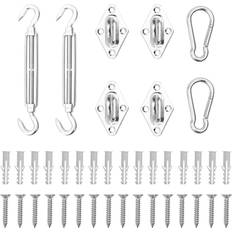 vidaXL Set Accessori per Vela Parasole 8 pz in Acciaio Inossidabile