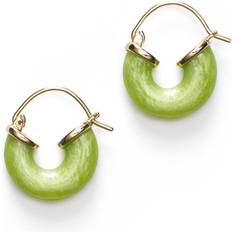 Anni Lu Øreringe Anni Lu Petit Swell Hoops - Gold/Green