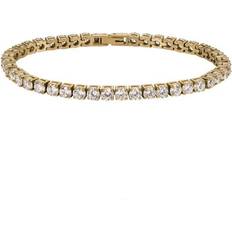 Astrid & agnes glimra Astrid & Agnes Glimra 4mm Armbånd Guld/Krystal
