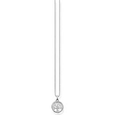 Thomas Sabo Tree Of Life Necklace - Silver/Transparent