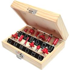 Power Tool Accessories Faithfull Router Bit Set of 12 tct 1/4in Shank