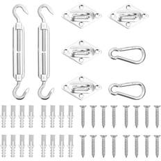 vidaXL Set Accessori per Vela Parasole 8 pz in Acciaio Inossidabile
