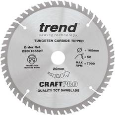 CraftPro Thin Kerf Sågblad För Cirkelsåg 165 mm x 52 Tänder x 20 mm Borrning Hårdmetallspetsad CSB 16552T