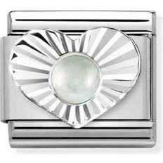 Akvamarin Berlocker & Hängen Nomination Classic Silvershine Milky Aquamarine 330508/31