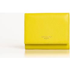 WoMens Yellow Leather Wallet - Multicolour