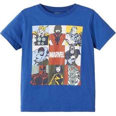 Name It Bleu T-shirts Name It Marvel Ss Top Mar Nouvean Navy Unisex