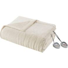 Coperte Beautyrest Plush Heated Queen Blanket Coperta Bianco