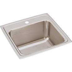 Stainless drop in laundry sink Elkay Lustertone Classic Stainless Single Bowl Drop-in Laundry Sink