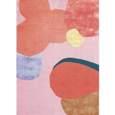 Gulvtæppe Layered Poppykalas Gulvtæppe Flower Field Rug Gul, Pink