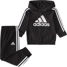 1-3M - Boys Tracksuits Children's Clothing adidas Baby Boy's French Terry Hooded Jacket Set - Black