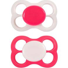 Barnets Favorit 2 pak sutter (silikone) 0-6mdr, Pink/Hvid