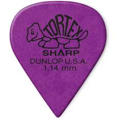 Dunlop Tortex Sharp 1.14mm Purple Picks, 12 Pack