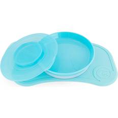 Azul Individuales Twistshake Set Click-Mat Mini Azul Plato