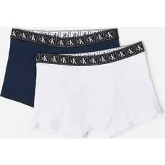 Schwarz Boxershorts Calvin Klein 2-Pack Iris/White Trunks 14-16