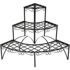 Planteopsatser tectake Flower Shelf Round with 3 Levels Planteopsats