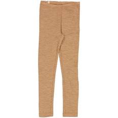 Wheat Clay Melange Wool Stripe Leggings Unisex