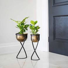 Pots, Plants & Cultivation Ivyline Indoor Kensington Round Planter on Stand